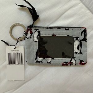 Vera Bradley Gray Zip ID/Wallet - Playful Penguins NWT